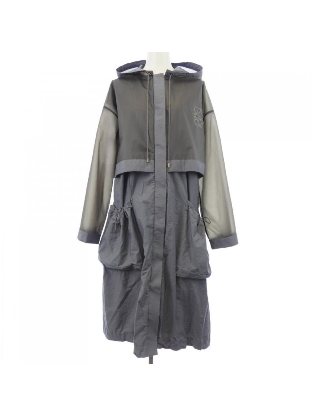 Loewe Long Hooded Anagram Coat